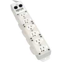 Tripp Lite by Eaton PS-615-HG-OEMRA 6-Outlet Power Strip - NEMA 5-15P-HG - 6 x NEMA 5-15R-HG - 15 ft (4.57 m) Cord - 15 A Current - 120 V AC Voltage - 1.80 kW - Rack-mountable, Desk Mountable - White