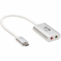 Câble audio U437-002 7,9 po (200 mm) Mini-phone/USB Tripp Lite by Eaton - 7,9 po (200 mm) Mini-phone/USB Câble audio pour Appareil Audio, Tablette, PC, Ordinateur Portable, MacBook, Chromebook, Ultrabook, Smartphone, Microphone, Casque, Haut-Parleur, ... - 480 Mbit/s - Argenté