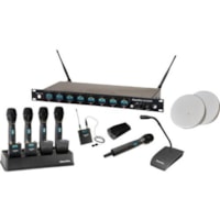 ClearOne WS880 8-Channel Wireless Microphone System Receiver - 537 MHz to 563 MHz Operating Frequency - 20 Hz to 20 kHz Frequency Response - 300 ft (91440 mm) Operating Range