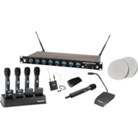 ClearOne WS880 8-Channel Wireless Microphone System Receiver - 486 MHz to 512 MHz Operating Frequency - 300 ft (91440 mm) Operating Range