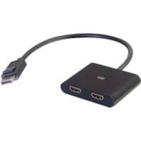 Diviseur de signal C2G - 3840 × 2160 - DisplayPort - 2 x Sortie HDMI