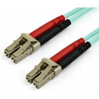 StarTech.com 10m (30ft) LC/UPC to LC/UPC OM4 Multimode Fiber Optic Cable, 50/125µm, 100G, Low Insertion Loss, LSZH Fiber Jumper Cord - 10m (33ft) OM4 Multimode LC/LC-UPC Fiber Cable; 1/10/40/100 Gbps Full Duplex; 50/125µm Core w/ Aramid Sheath; Bandwidth: 2000MHz·km at 850nm w/ VCSEL sou