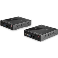 StarTech.com HDMI KVM Extender over IP Network - 4K 30Hz HDMI and USB over IP LAN or Cat5e/Cat6 Ethernet (100m/330ft) - Remote KVM Console - HDMI KVM Extender over IP transmitter & receiver kit remotely controls KVM switch/console or PC from up to 330ft/100m over Cat5e/6 Ethernet network cable/IP en