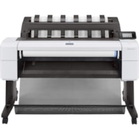 HP Designjet T1600 PostScript Inkjet Large Format Printer - 36" Print Width - Color - 5 Color(s) - 19.3 Second Color Speed - 2400 x 1200 dpi - 128 GB - USB - Ethernet - Bond Paper, Coated Paper, Heavyweight Coated Paper, Super Heavyweight Plus Matte, Color Paper, Tracing Paper, Translucent Bond, Vel