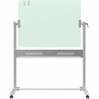 Quartet Infinity® Dry Erase Board Easel - 36" (914.40 mm) Width x 48" (1219.20 mm) Height - White Glass Surface - Horizontal - Magnetic - Frameless, Accessory Tray, Wheels, Stain Resistant, Ghost Resistant - 1 Pack