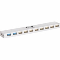 Tripp Lite by Eaton U360-010C-2X3 10-Port USB 3.0 / USB 2.0 Combo Hub - USB 3.0 Micro-B - External - 10 USB Port(s) - 8 USB 2.0 Port(s) - 2 USB 3.0 Port(s) - PC, Mac, ChromeOS