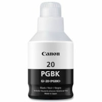 Canon GI-20 Pigment Black Ink Bottle - Inkjet - Pigment Black - 1 Pack