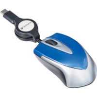 Verbatim USB-C Mini Optical Travel Mouse-Blue - Optical - Cable - Blue - USB Type C - 3 Button(s) - 1