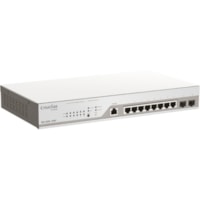 D-Link 10-Port Nuclias Cloud-Managed PoE Switch - 10 Ports - Manageable - 2 Layer Supported - Modular - 2 SFP Slots - Optical Fiber, Twisted Pair