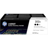 HP - Cartouche toner 202X (CF500XD) D'origine Élevé Rendement Laser - Emballage multiple - Noir - 2 / Carton - Laser - Rendement Élevé - 1 Unité