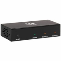 Tripp Lite by Eaton B118-002-HDR 2-Port HDMI 2.0 Splitter with Multi-Resolution Support - 4096 x 2160 - 15 ft (4572 mm) Maximum Operating Distance - 1 x HDMI In - 2 x HDMI Out - Metal 