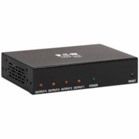 Tripp Lite by Eaton B118-004-HDR 4-Port HDMI 2.0 Splitter with Multi-Resolution Support - 4096 x 2160 - 15 ft (4572 mm) Maximum Operating Distance - 1 x HDMI In - 4 x HDMI Out - Metal 