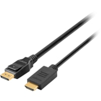 Kensington DisplayPort/HDMI Audio/Video Cable - 6 ft (1.83 m) DisplayPort/HDMI A/V Cable for Audio/Video Device, Docking Station, Projector, Monitor, Notebook, Desktop Computer - First End: 1 x HDMI 1.4 Digital Audio/Video - Male - Second End: 1 x DisplayPort 1.2 Digital Audio/Video - Male - Support