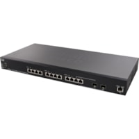 Cisco SX350X-12 12-Port 10GBase-T Stackable Managed Switch - 12 Ports - Manageable - 10 Gigabit Ethernet - 10GBase-T - 2 Layer Supported - Modular - Twisted Pair, Optical Fiber - Rack-mountable - Lifetime Limited Warranty