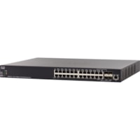 Commutateur Ethernet 350X SX350X-24 24 Ports Gérable - 10 Gigabit Ethernet - 10GBase-T Cisco - 24 Ports - Gérable - 10 Gigabit Ethernet - 10GBase-T - 2 Couche supportée - Modulaire - Paire torsadée, Fibre Optique - Montable en rack - À vie Garantie limitée