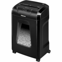 Fellowes Powershred 12C Cross Cut Shredder - Continuous Shredder - Cross Cut - 12 Per Pass - for shredding Staples, Paper, Paper Clip, Junk Mail - 0.2" x 1.6" Shred Size - P-4 - 2.13 m/min - 9" Throat - 20 Minute Run Time - 18.93 L Wastebin Capacity - Black