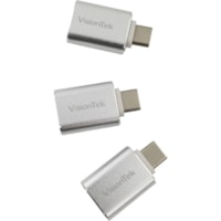 VisionTek USB C to USB A (M/F) Adapter - 3 Pack - 1 x Type C USB Male - 1 x Type A USB 3.0 USB Female - 3