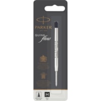 Parker Quinkflow Black Ink Ballpen Refill - Medium Point - Black Ink - Smooth Writing, Quick-drying Ink - 1 Each