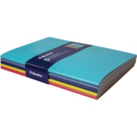 Cahier Blueline Rediform - 64 Pages - Reliure cousue - format 5 3/4 po (146,05 mm) x 8 1/4 po (209,55 mm) - Cover Couleurs de couverture assorties - Couverture souple, Couverture flexible, Résistant à l'écoulement - 5 / emballage