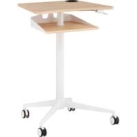 Safco Active Collection Vum Mobile Workstation - x 25.3" (641.35 mm) x 19.8" (501.65 mm) x 47.8" (1212.85 mm) - 2 Shelve(s) - Finish: Natural