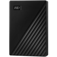 WD My Passport WDBPKJ0050BBK-WESN 5 TB Portable Hard Drive - External - Black - USB 3.0 - 256-bit Encryption Standard - 3 Year Warranty - Retail