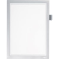 Porte-panneau Duraframe DURABLE - Support 8,50 po (215,90 mm) x 11 po (279,40 mm) Médias - Chlorure de polyvinyle (PVC). - Argenté - 1 chaque