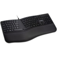 Kensington Pro Fit Ergo Wired Keyboard - Cable Connectivity - USB Type A Interface - Windows, ChromeOS, Mac OS - Black