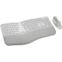 Kensington Pro Fit Ergo Wireless Keyboard and Mouse-Gray - USB Wireless Bluetooth/RF 4.0 Keyboard - Gray - USB Wireless Bluetooth/RF Mouse - Gray - Compatible with PC, Mac - Retail