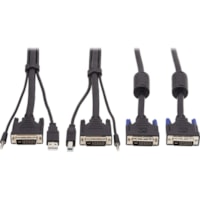 Tripp Lite by Eaton P784-006-DV KVM Cable - 6 ft (1.83 m) KVM Cable for KVM Switch, Computer, Monitor - First End: 1 x 24-pin DVI-I (Dual-Link) Digital Video - Male, 1 x Mini-phone Stereo Audio - Male, 1 x USB 2.0 Type A - Male - Second End: 1 x 24-pin DVI-I (Dual-Link) Digital Video - Male, 1 x Min