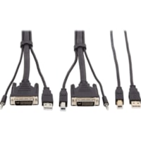 Tripp Lite by Eaton P784-010-U KVM Cable - 10 ft (3.05 m) KVM Cable for KVM Switch, Computer, Scanner, Smart Card, Biometric Reader - First End: 1 x 24-pin DVI-I (Dual-Link) Digital Video - Male, 1 x Mini-phone Audio - Male, 1 x USB 2.0 Type A - Male - Second End: 1 x 24-pin DVI-I (Dual-Link) Digita