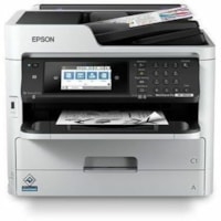 Epson WorkForce Pro WF-M5799 Wireless Inkjet Multifunction Printer - Monochrome - Copier/Fax/Printer/Scanner - 4800 x 1200 dpi Print - Automatic Duplex Print - Up to 45000 Pages Monthly - Color Flatbed Scanner - 1200 dpi Optical Scan - Monochrome Fax - Gigabit Ethernet - Wireless LAN - Wi-Fi Direct,