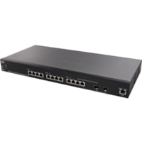 Cisco SX350X-12 12-Port 10GBase-T Stackable Managed Switch - 12 Ports - Manageable - 10 Gigabit Ethernet - 10GBase-T - 2 Layer Supported - 64.10 W Power Consumption - Twisted Pair - Rack-mountable