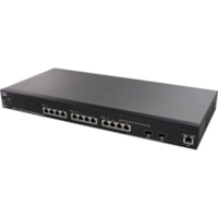 Cisco SX350X-12 12-Port 10GBase-T Stackable Managed Switch - 12 Ports - Manageable - 10 Gigabit Ethernet - 10GBase-T - 2 Layer Supported - 64.10 W Power Consumption - Twisted Pair - Rack-mountable