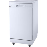 Danby Lave-vaisselle portable de 18 po de large en blanc - 18 po (457,20 mm) - Portable - 8 Couverts - 3,49 gal (13200 mL) Capacité - 4 Programmes - 52 dB - Blanc