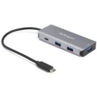 StarTech.com 4 Port USB C Hub to 3x USB A & 1x USB-C - SuperSpeed 10Gbps USB Type-C 3.2 Gen 2 Adapter Hub - USB Bus Powered - Portable - Portable 4 port USB-C hub - USB Type-C host laptop to 1x USB-C & 3x USB-A - USB 3.2/3.1 Gen 2 SuperSpeed 10Gbps - USB Bus Powered adapter hub - 9.8in host cable - 