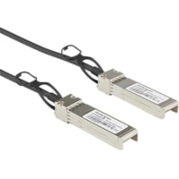 Câble réseau 3,3 pi (1 m) Twinaxial - 1 chaque StarTech.com - 3,3 pi (1 m) Twinaxial Câble réseau pour Périphérique réseau, Serveur, Routeur, Commutateur - 10 Gbit/s - Noir - 1 chaque