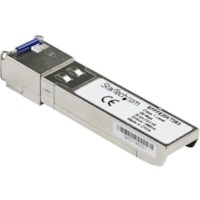 StarTech.com Juniper SFP-FE20KT15R13 Compatible SFP Module - 100BASE-BX-D - 100 Mb Ethernet BiDi Fiber (SMF) - Juniper SFP-FE20KT15R13 Compatible Transceiver - 100BASE-BX WDM SFP+ (100 Mbps) - 100 MbE BiDi Module - 1550nmTX/1310nmRX Single Mode (SMF) - 20km (12.4mi) - LC Connector & DDM - Hot-Swappa