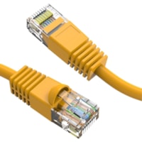 Axiom 200FT CAT6 UTP 550mhz Patch Cable Snagless Molded Boot (Yellow) - 200 ft Category 6 Network Cable for Media Converter, Router, Switch, Patch Panel, Hub, Network Device - First End: 1 x RJ-45 Network - Male - Second End: 1 x RJ-45 Network - Male - Patch Cable - Clear, Yellow