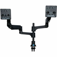 R-Go Caparo 4 Mounting Arm for Monitor - Black - Height Adjustable - 2 Display(s) Supported - 17" to 32" Screen Support - 19.84 lb (9000 g) Load Capacity - 75 x 75, 100 x 100 - VESA Mount Compatible - Aluminum