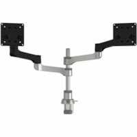 R-Go Zepher 4 Mounting Arm for Monitor - Black - Height Adjustable - 2 Display(s) Supported - 17" to 32" Screen Support - 17.64 lb (8000 g) Load Capacity - 75 x 75, 100 x 100 - VESA Mount Compatible - Aluminum