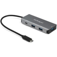 Concentrateur Thunderbolt/USB - USB 3.1 Type C - Externe - Noir, Gris StarTech.com - USB 3.1 Type C - Externe - 4 Port(s) USB - 4 Port(s) USB 3.1 - Support UASP - Mac, PC, Linux