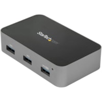 StarTech.com 4 Port USB C Hub with Power Adapter, USB 3.2 Gen 2 (10Gbps), 4x USB Type A, Self Powered, Fast Charge Port, Mountable - 4-Port USB-C hub SuperSpeed 10Gbps USB 3.2/3.1 Gen 2 - USB Type-C laptop/desktop to 4xUSB-A (1xBC 1.2) - USB-C hub with power adapter - 7.5W/1.5A charging or 12W/2.4A 