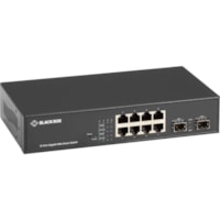 Commutateur Ethernet LGB700 8 Ports Gérable Black Box - 8 Ports - Gérable - 4 Couche supportée - Modulaire - 2 Emplacements SFP - Paire torsadée, Fibre Optique - 1 Année Garantie limitée