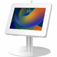 CTA Digital Hyperflex Security Kiosk Stand for Tablets, including iPad 10.2-inch (7th/ 8th/ 9th Gen.), White - Up to 11" (279.40 mm) Screen Support - Metal, Aluminum - White