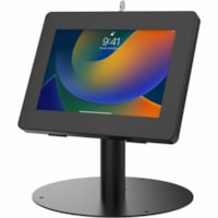 CTA Digital Hyperflex Security Kiosk Stand w/ Enclosure for iPad 10th Gen & More - Aluminum, Metal - Black