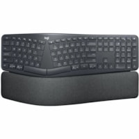 Clavier ERGO K860 - Sans fil Connectivité - USB Interface - Noir Logitech - Sans fil Connectivité - Bluetooth/RF - 32,81 pi (10000 mm) - 2,40 GHz - USB Interface - Windows, Mac OS - AAA Taille de piles supportée - Noir