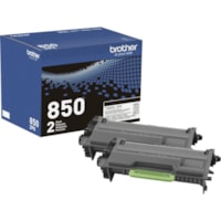 Brother TN-850 Original High Yield Laser Toner Cartridge - Twin-pack - Black - 2 / Box - 8000 Pages Black (Per Cartridge)