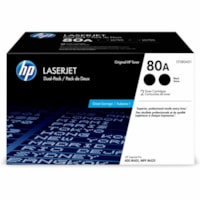 HP 80A (CF280AD1) Original Laser Toner Cartridge - Black - 2 / Carton - 2560 Pages (Per Cartridge)