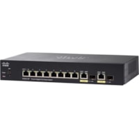 Cisco SG250-10P 10-Port Gigabit PoE Smart Switch - 10 Ports - Manageable - Gigabit Ethernet - 1000Base-T, 1000Base-X - Refurbished - 2 Layer Supported - Modular - 2 SFP Slots - Twisted Pair, Optical Fiber - Lifetime Limited Warranty