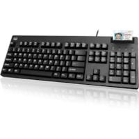 Clavier AKB-630SB-TAA - Câble Connectivité - USB Interface - Anglais (USA) - Noir Adesso - Câble Connectivité - USB Interface - 104 Touche(s) - Touche Windows, Fonction Raccourci-clavier(s) - Anglais (USA) - Lecteur carte à puce - Windows - Membrane Pavé Num&eac